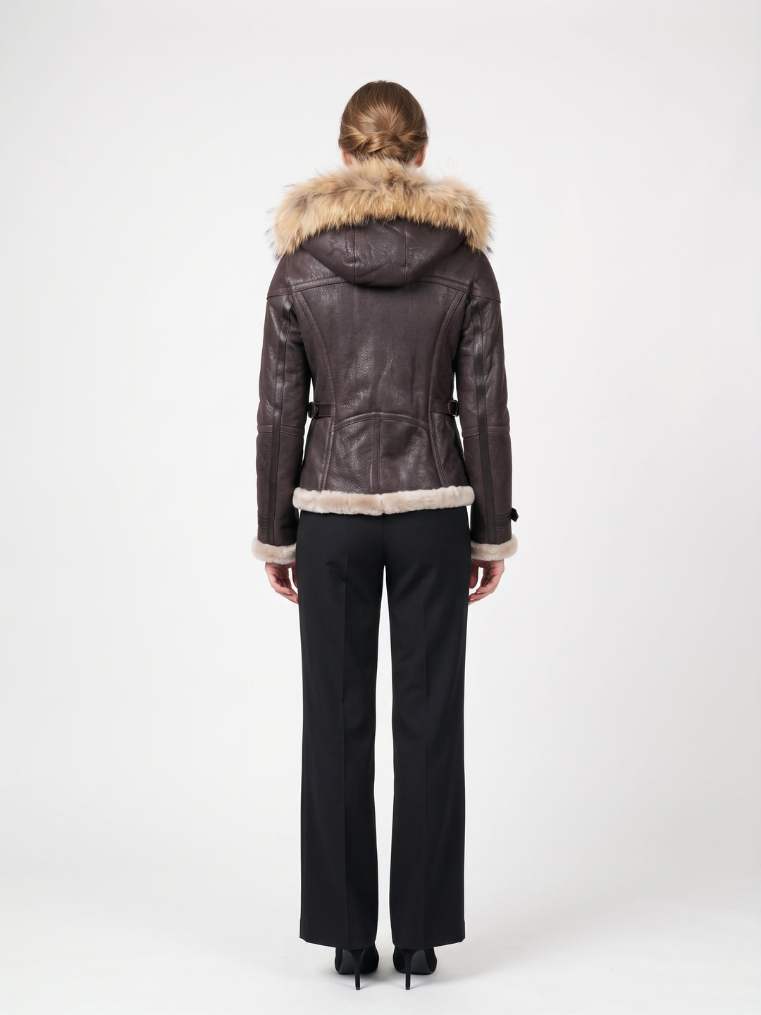 Sacha 59 cm Nappa Lamb Crack Washed -Women Dark Brown