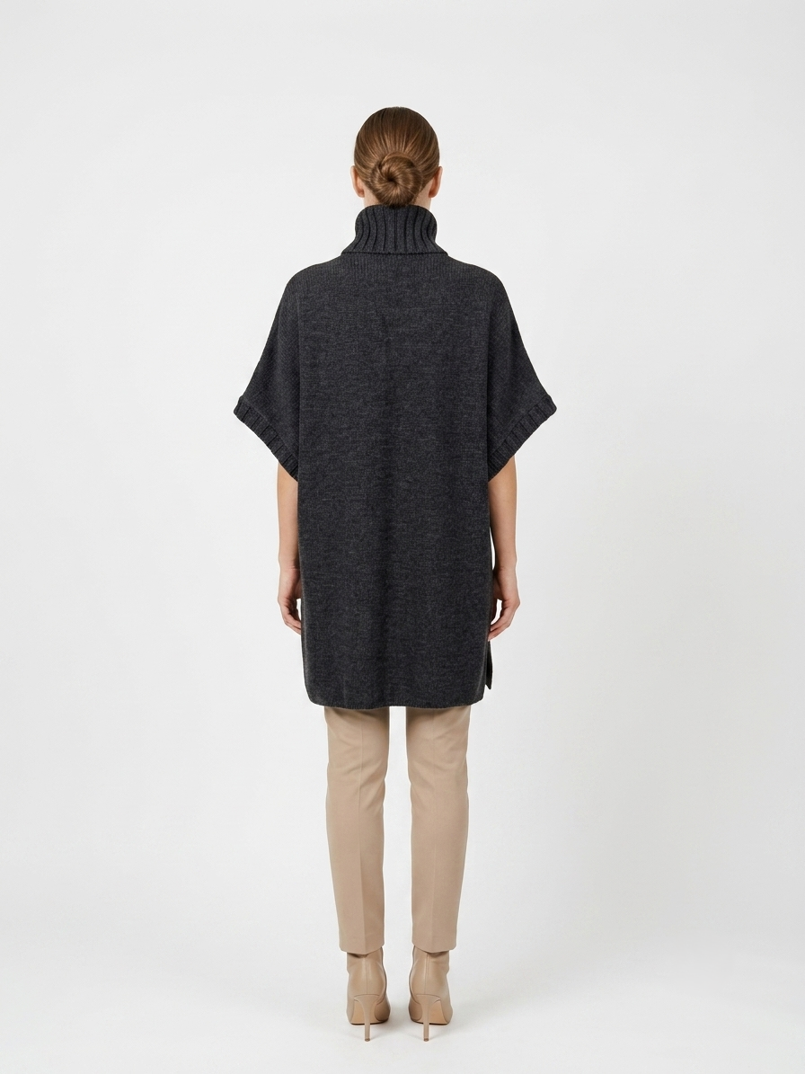 Molli Cape - Lammeskinn - Dame - Sort