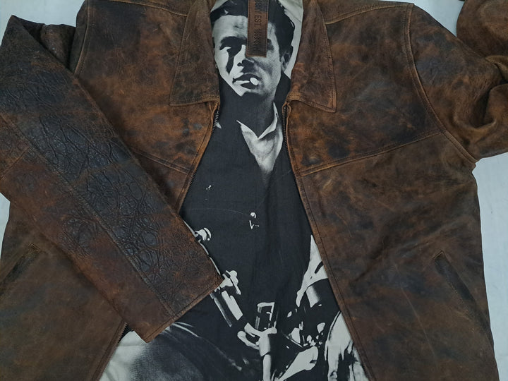 James Dean, 65 cm. - Collar - Leather - Man - Brown