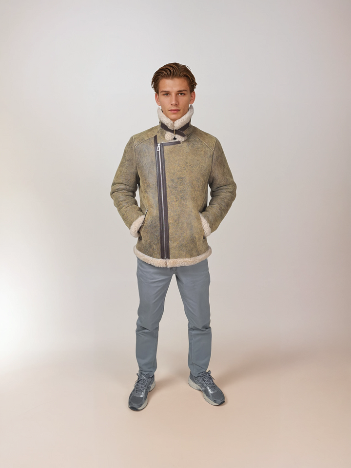 Irwing, 72 cm. - Lamb Crackle - Mann - Beige