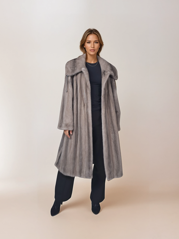 Alina, 110 cm. - Mink Let Out - Kvinder - Sølvblå