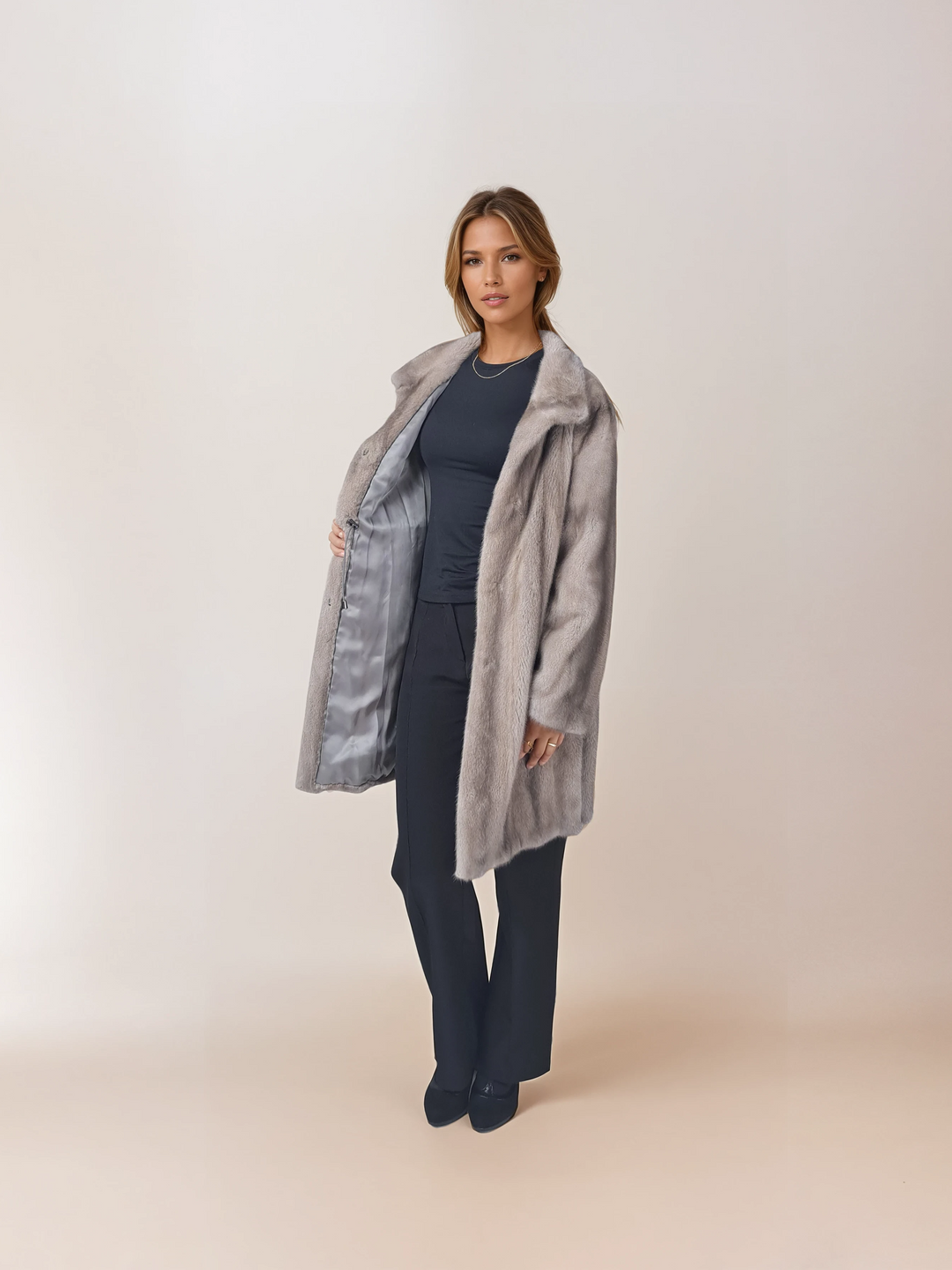 Filuka-A, 90 cm. - Krave - Mink - Damer - Sølvblå