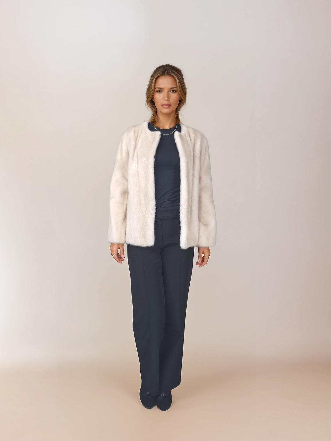 Chanel, 60 cm. - Mink - Kvinder - Perle