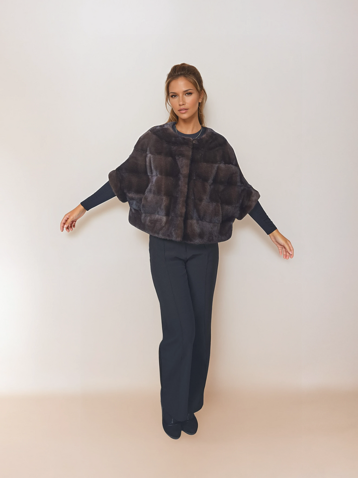 Tulle, 50 cm. - Mink - Women - Brown