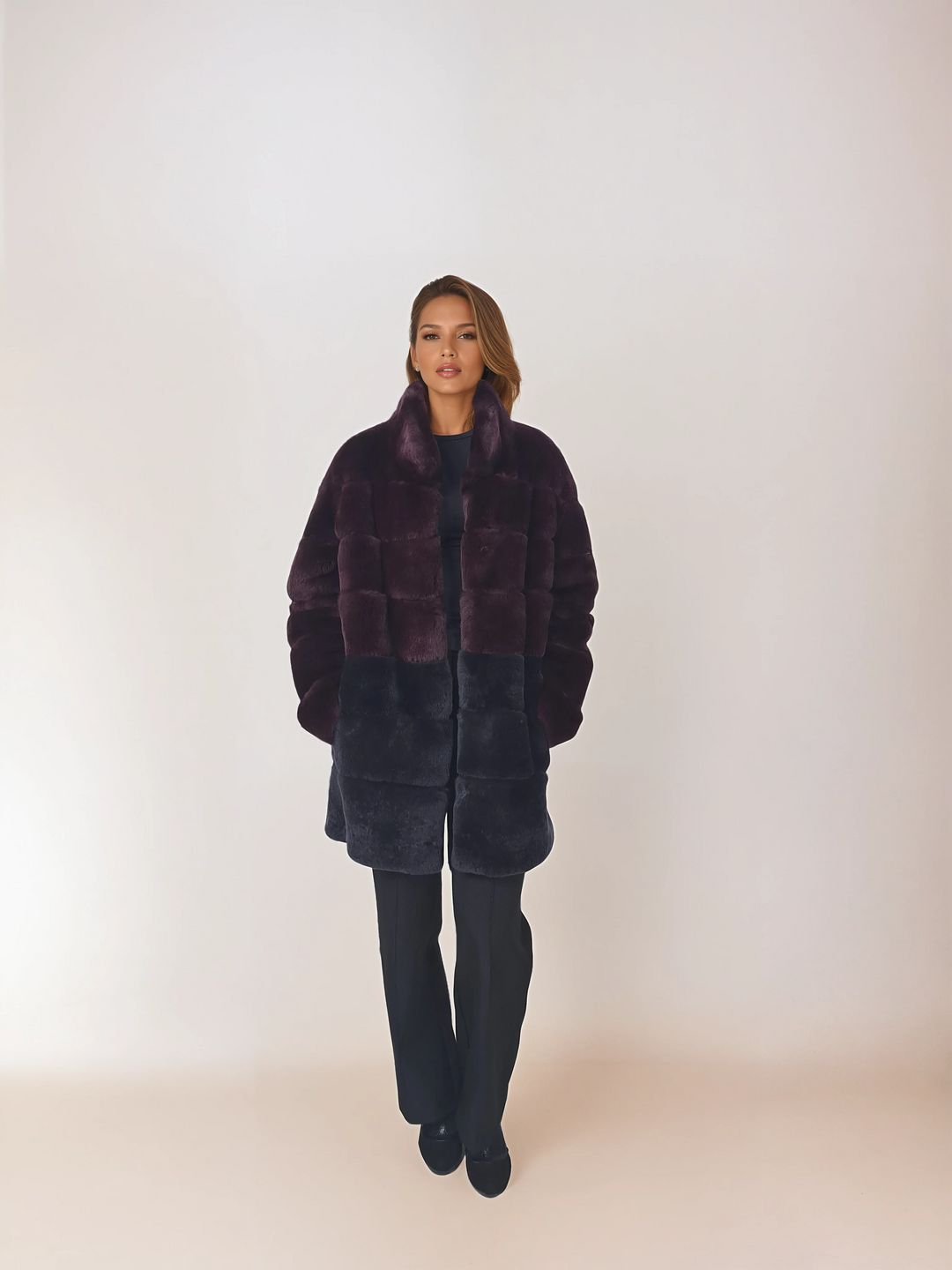 Hachan, 80 cm. - Rex - Women - Wine & Charcoal