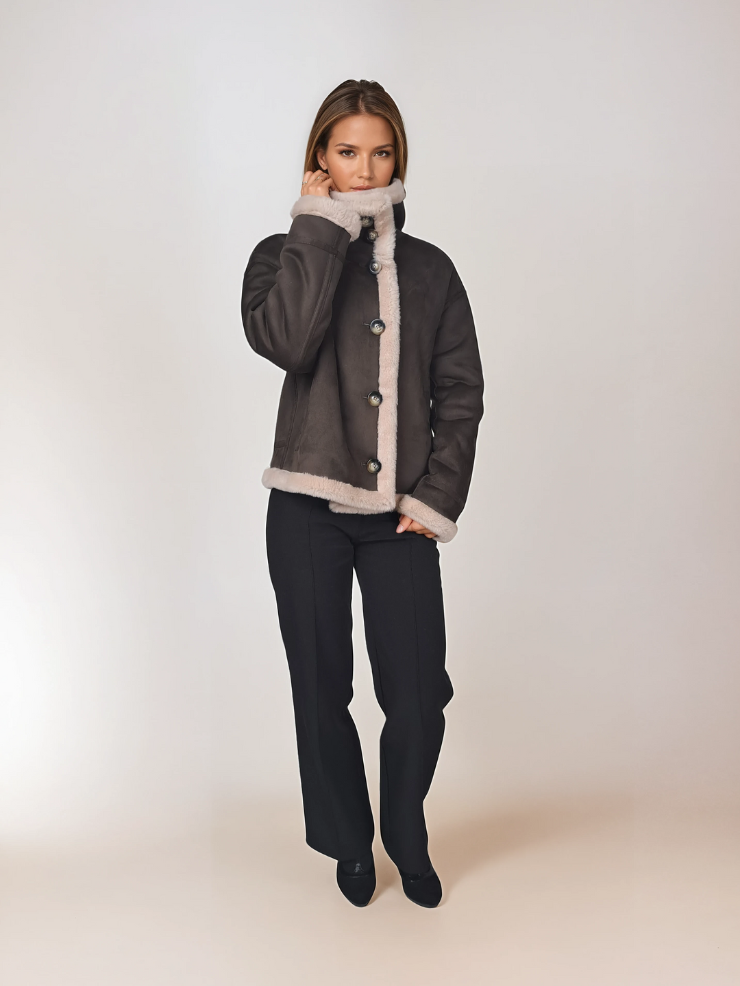 Heidi, 60 cm. - Krage - Air Wool - Dam - Ganix Brown