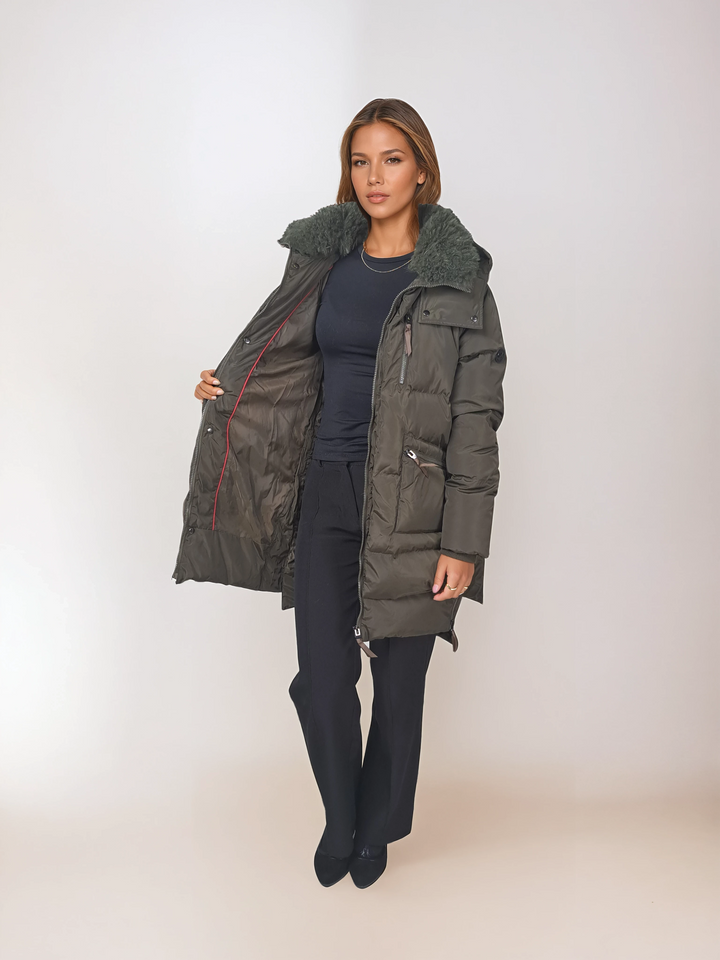 Heva, 90 cm. - Huva - Down - Kvinnor - Armé