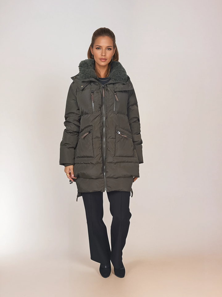 Heva, 90 cm. - Huva - Down - Kvinnor - Armé