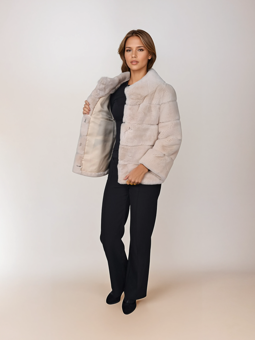 Ipollita, 55 cm. - Krave - Rex - Kvinder - Elfenben