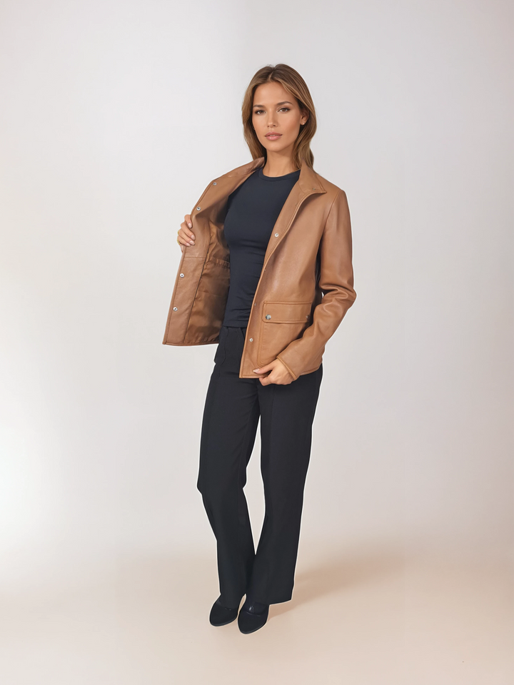 Illina, 61 cm. - Lamb Dior Leather - Women - Caramel