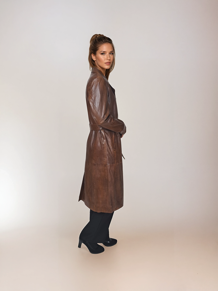 Arlisa, 110 cm. - Lamme Malli Læder - Damer - Kobberbrun