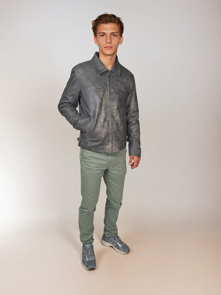 James Dean, 67 cm. - Schafsleder - Herren - Grau