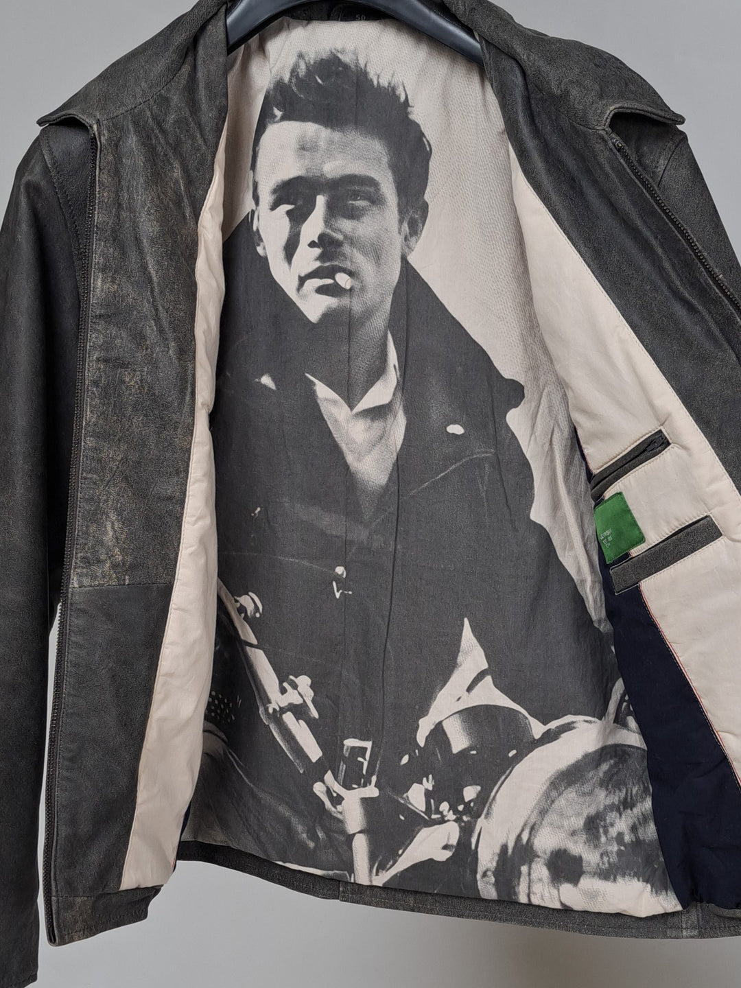 James Dean, 67 cm. - Schafsleder - Herren - Grau