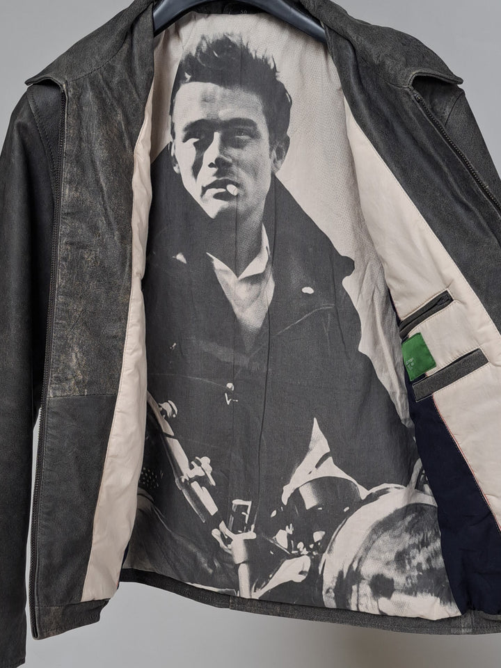James Dean, 67 cm. - Schafsleder - Herren - Grau