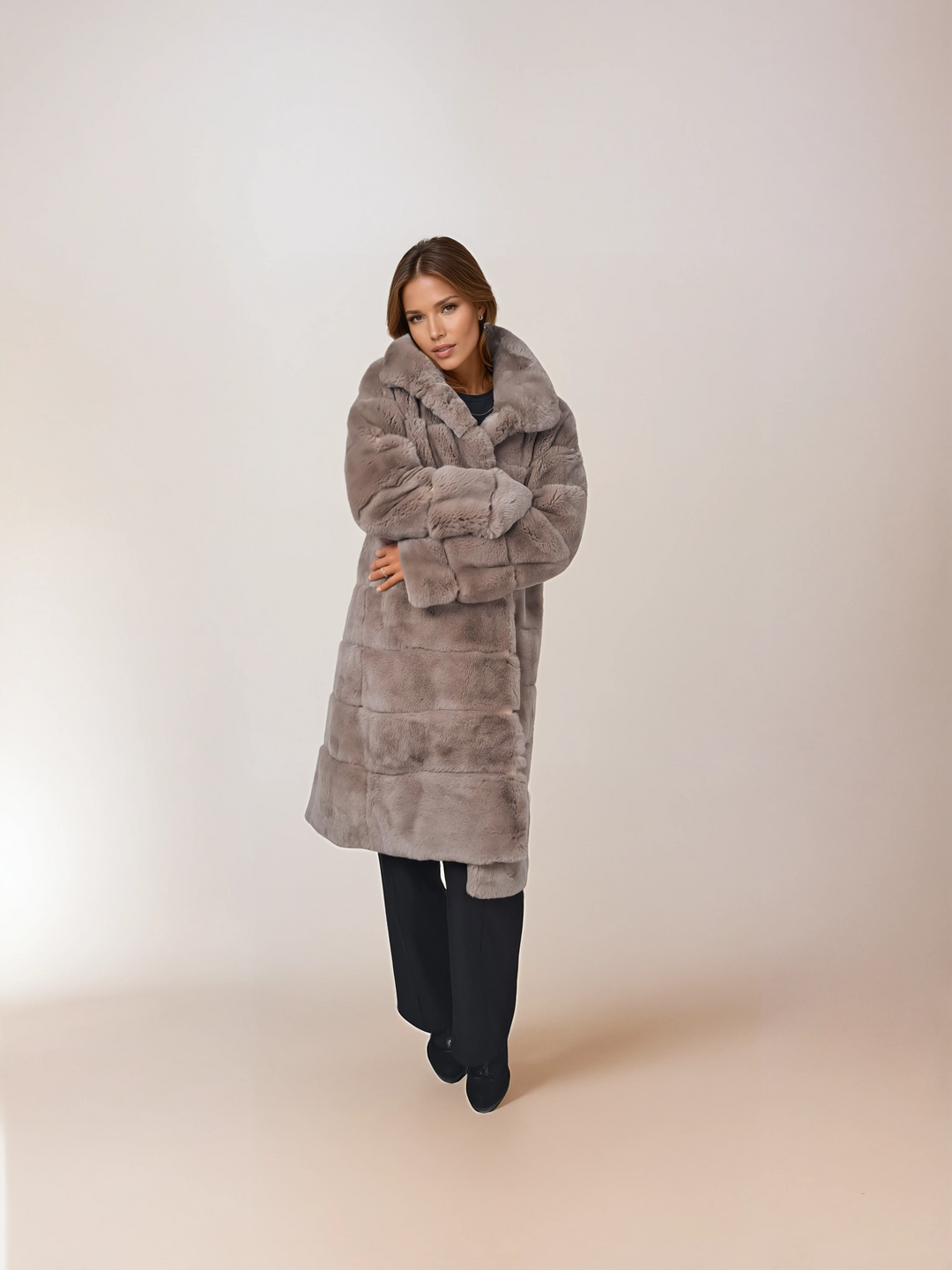 Petrovski, 100 cm. - Collar - Rex - Women - Cafe Latte