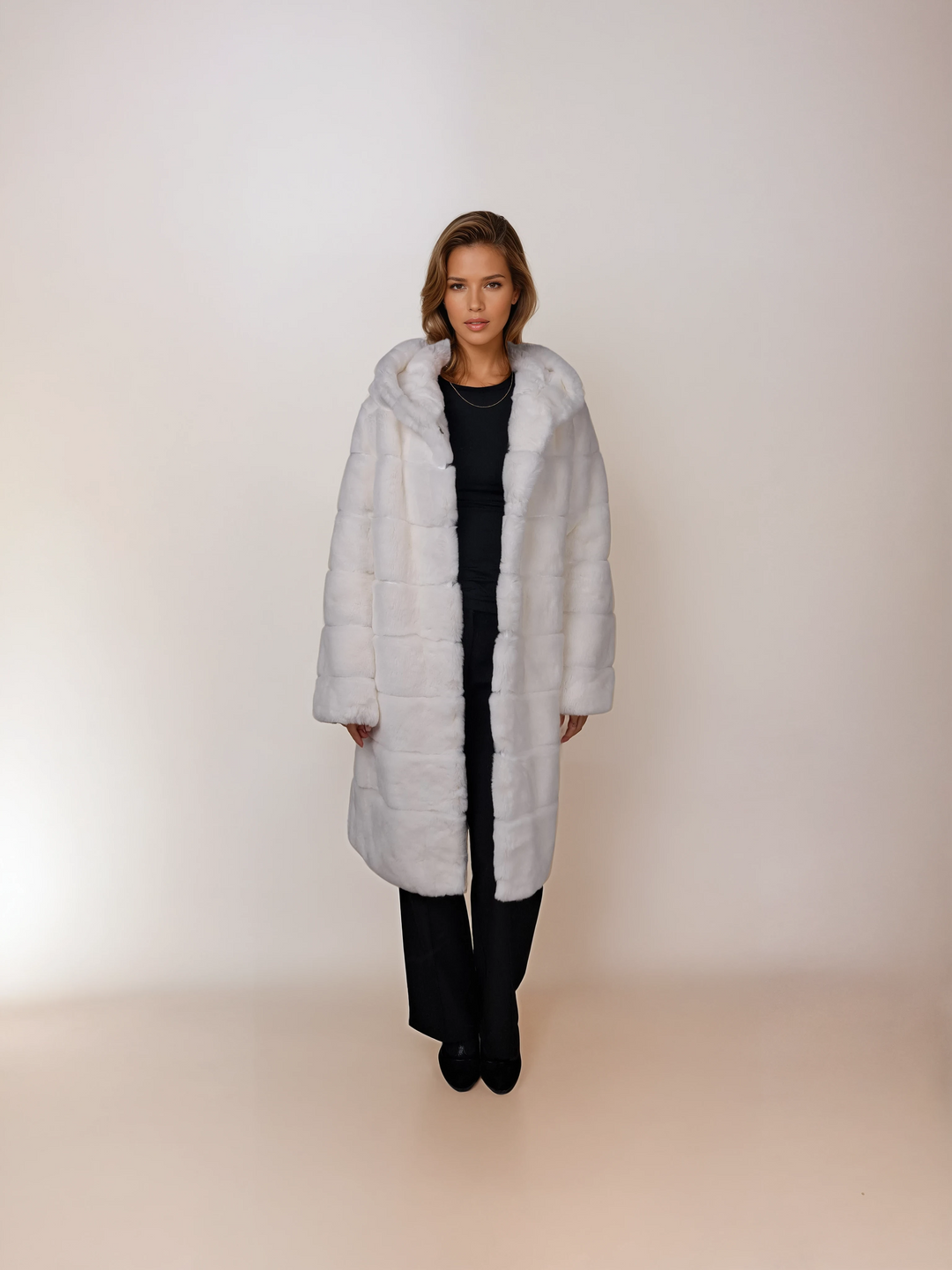 Petrovski, 100 cm. - Hætte - Rex - Kvinder - Hvid