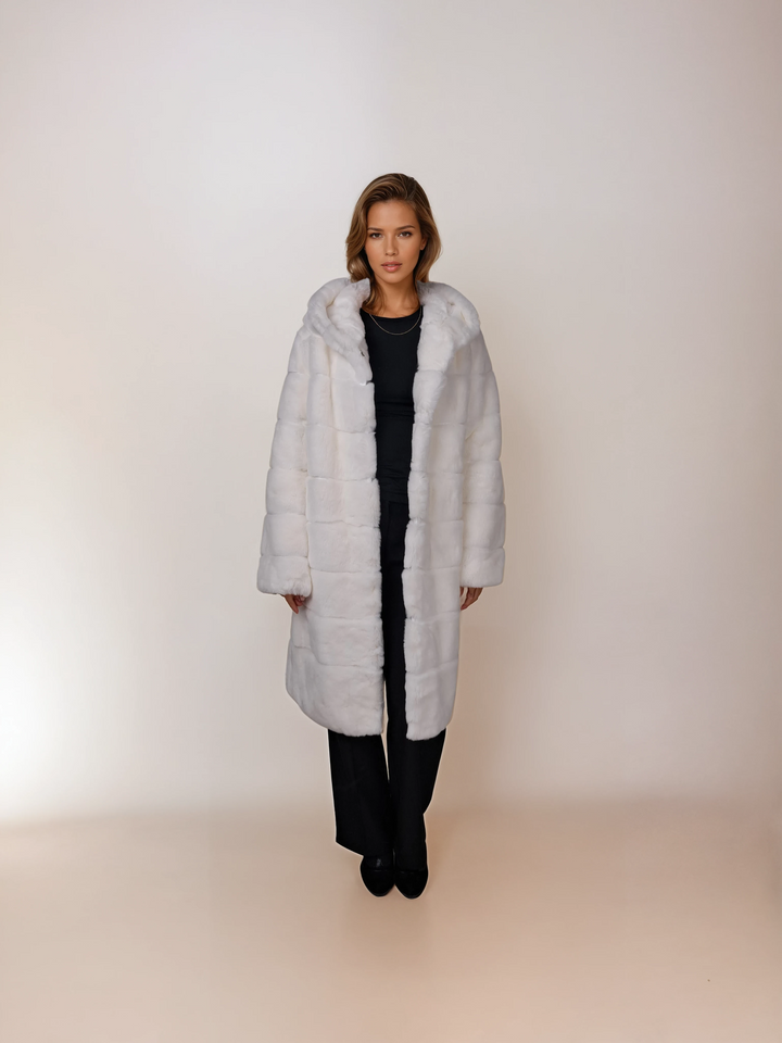 Petrovski, 100 cm. - Hætte - Rex - Kvinder - Hvid