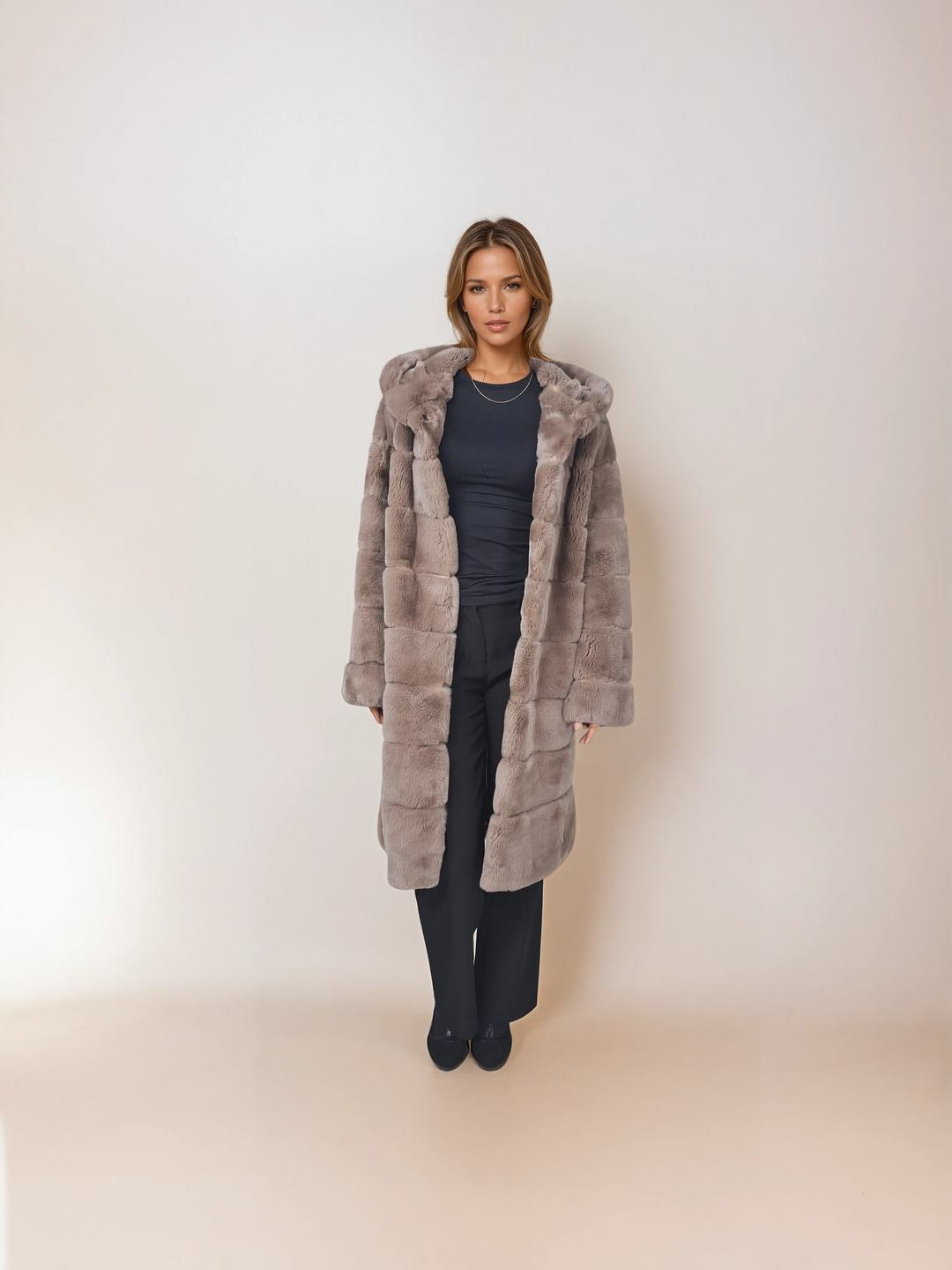 Petrovski, 100 cm. - Collar - Rex - Women - Cafe Latte