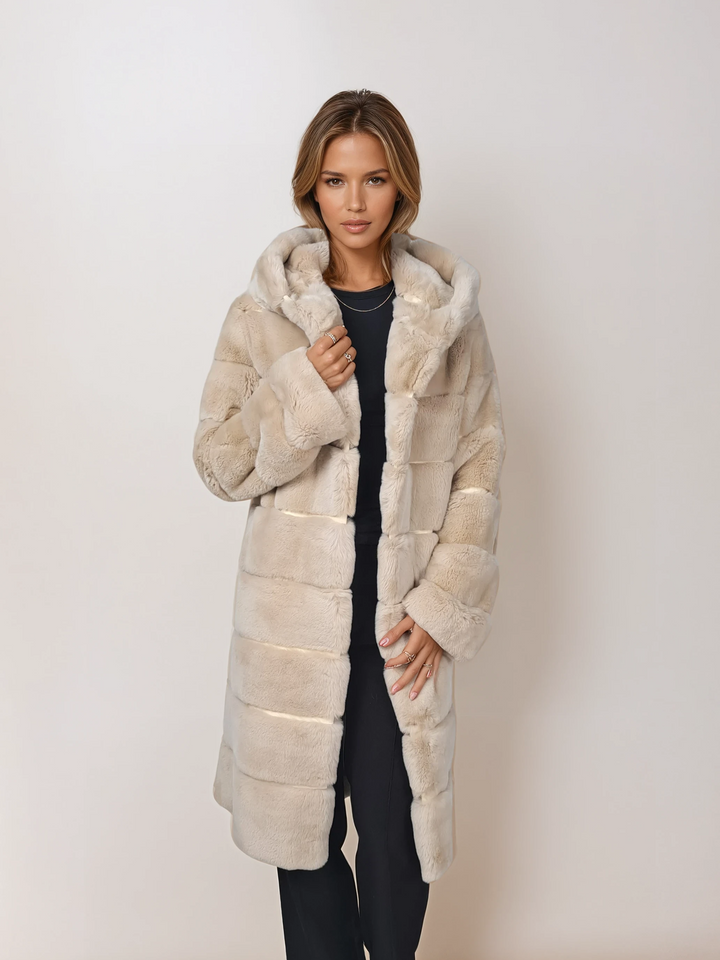 Petrovski, 100 cm. - Hætte - Rex - Damer - Creme