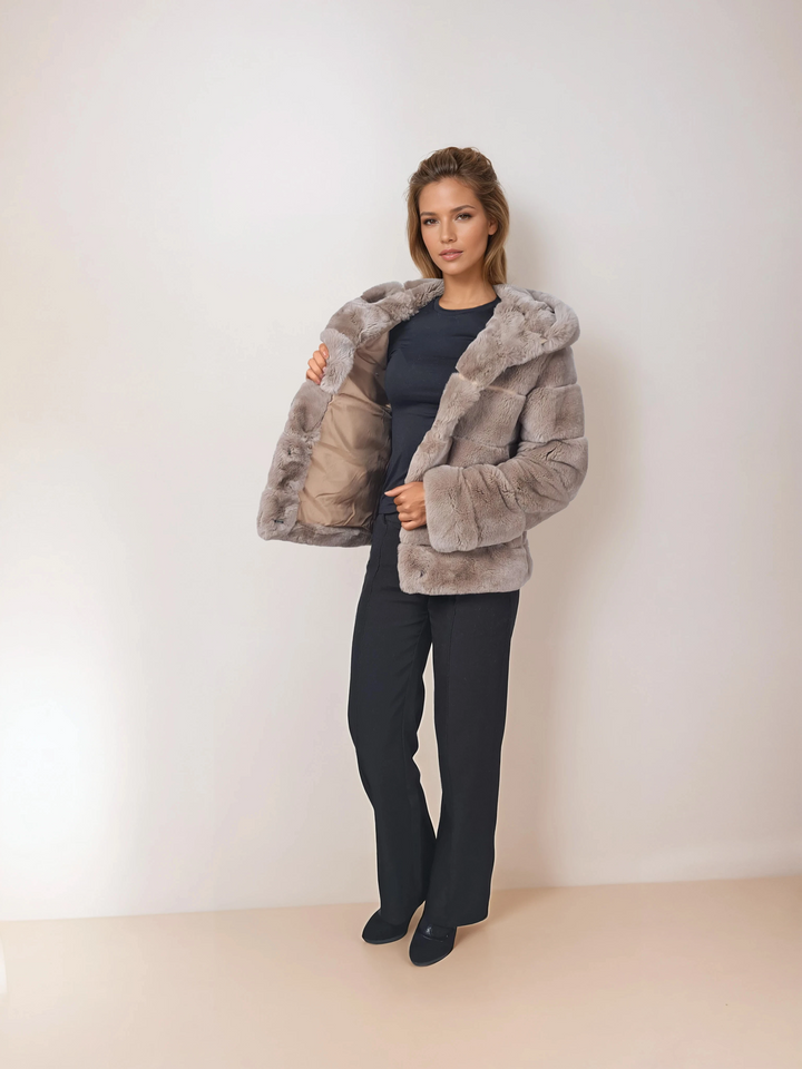 Petrovski, 60 cm. - Hood - Rex - Women - Cafe Latte