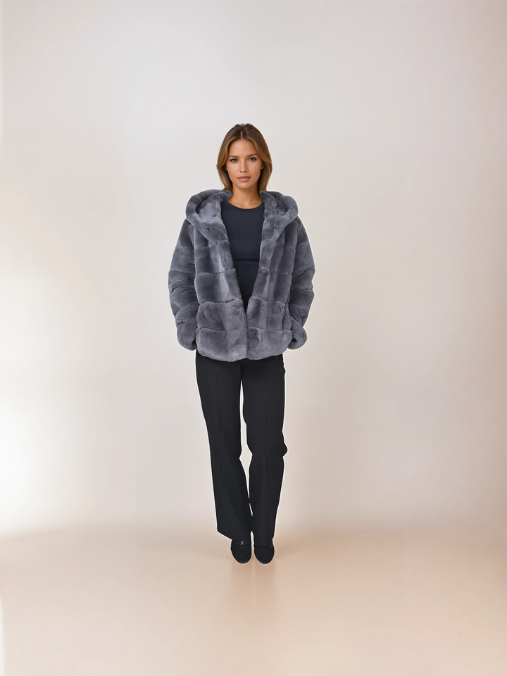 Petrovski, 60 cm. - Hætte - Rex - Damer - Lysegrå