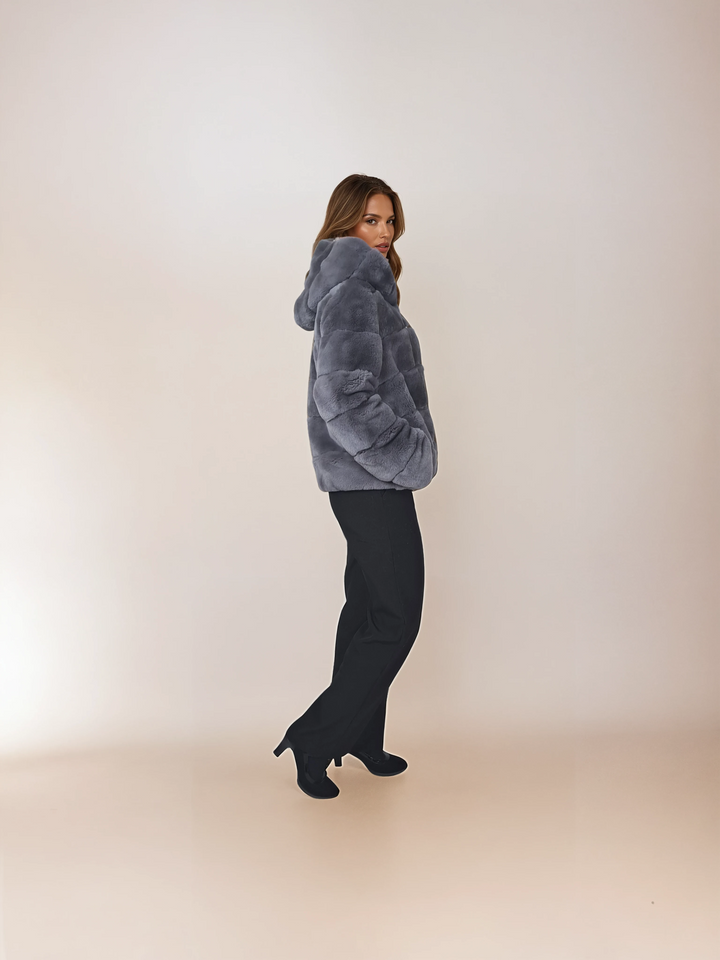 Petrovski, 60 cm. - Hætte - Rex - Damer - Lysegrå