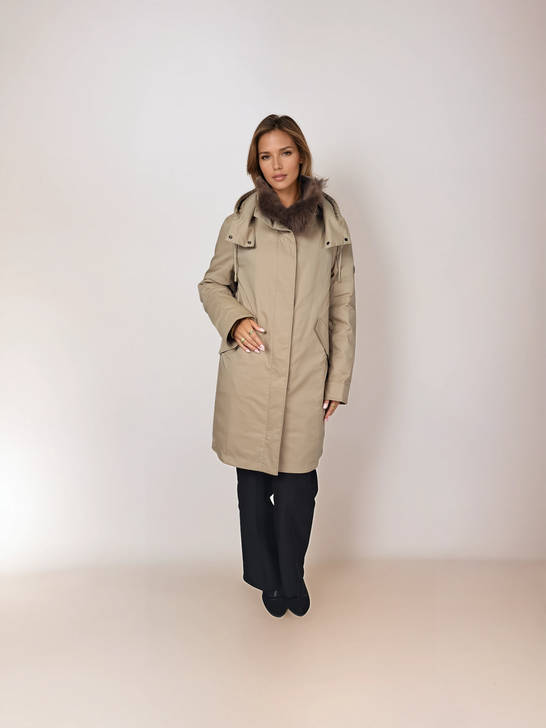 Ivana, 97 cm. - Textil - Dam - Off White