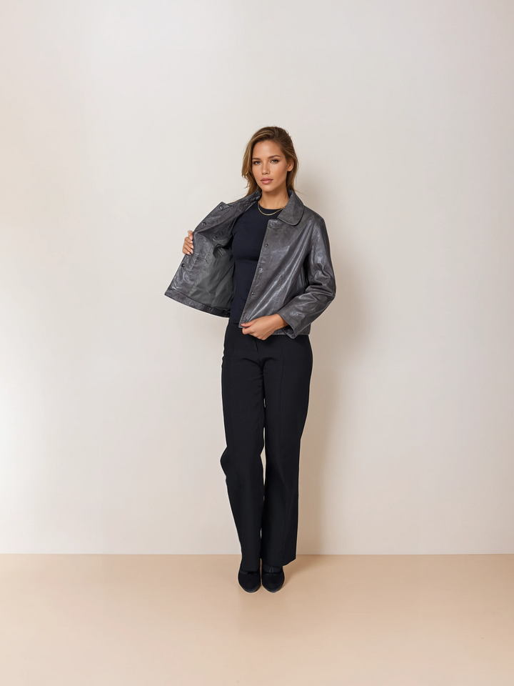 Marley, 53 cm. - Krage - Lamm Luxur Läder - Dam - Grå