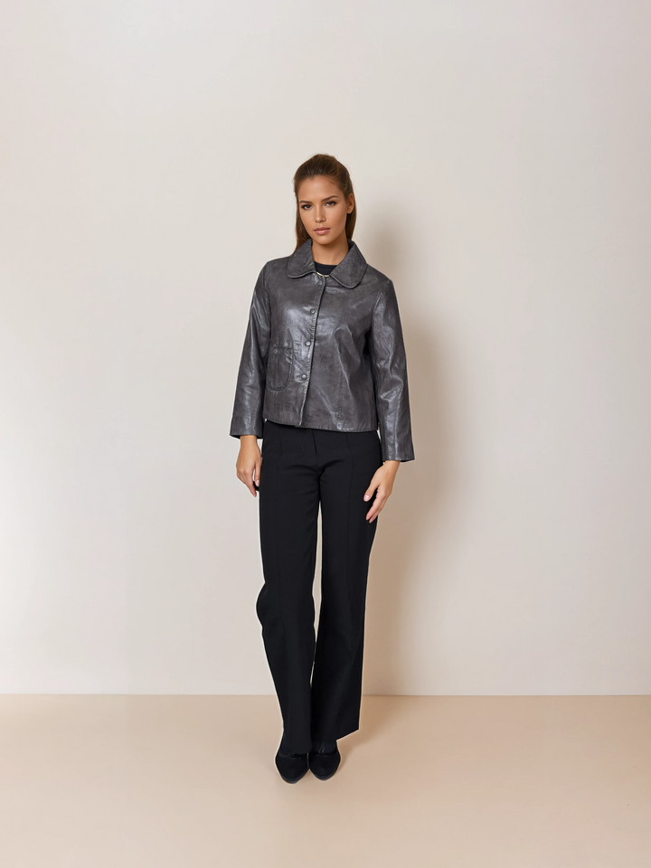 Marley, 53 cm. - Krage - Lamm Luxur Läder - Dam - Grå