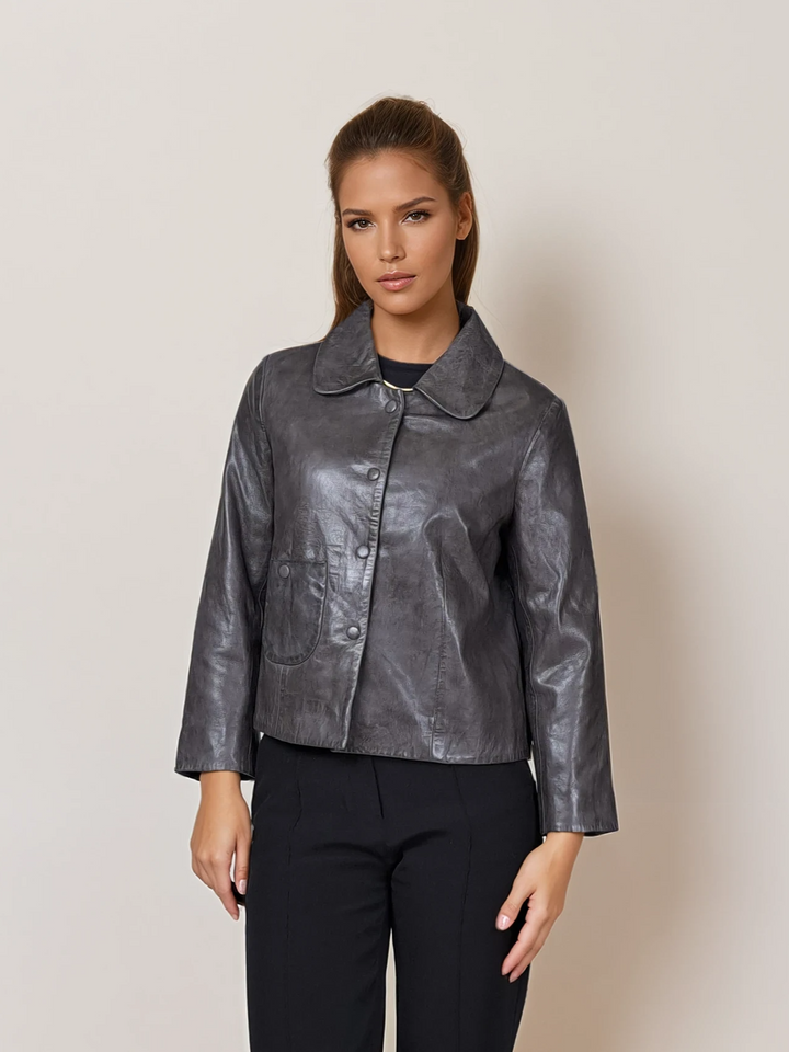 Marley, 53 cm. - Krage - Lamm Luxur Läder - Dam - Grå