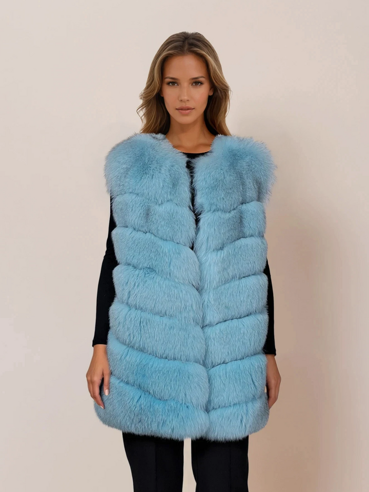 146 Vest, 75 cm. - Blue Fox - Damer - Turkis