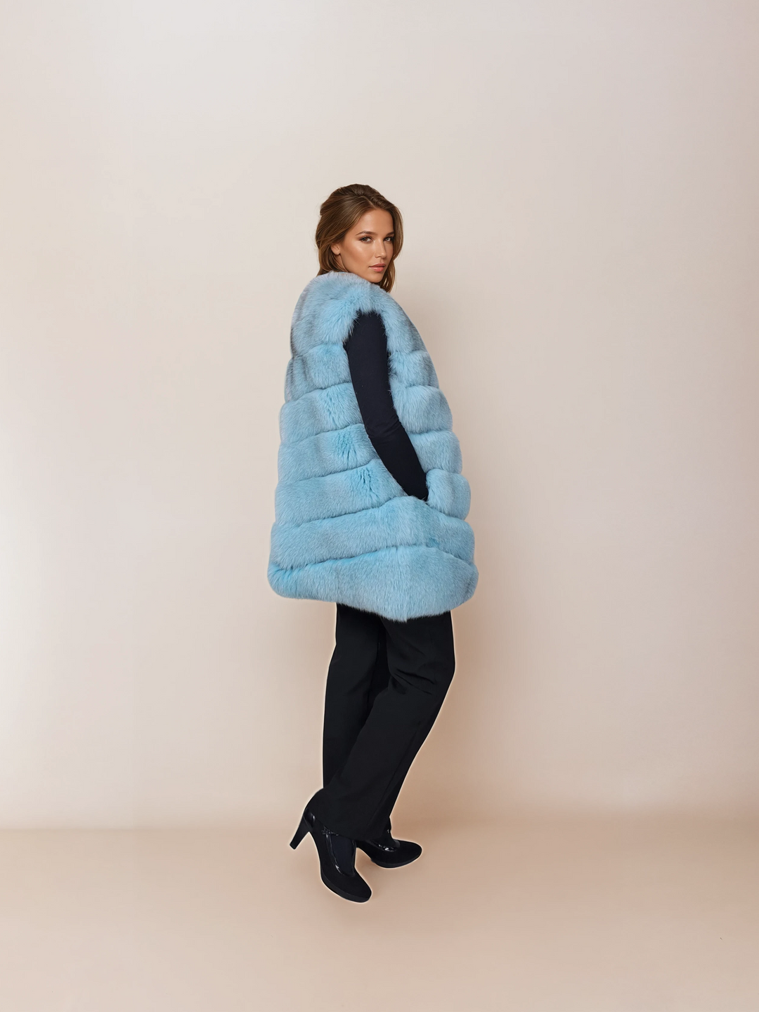 146 Vest, 75 cm. - Blue Fox - Damer - Turkis