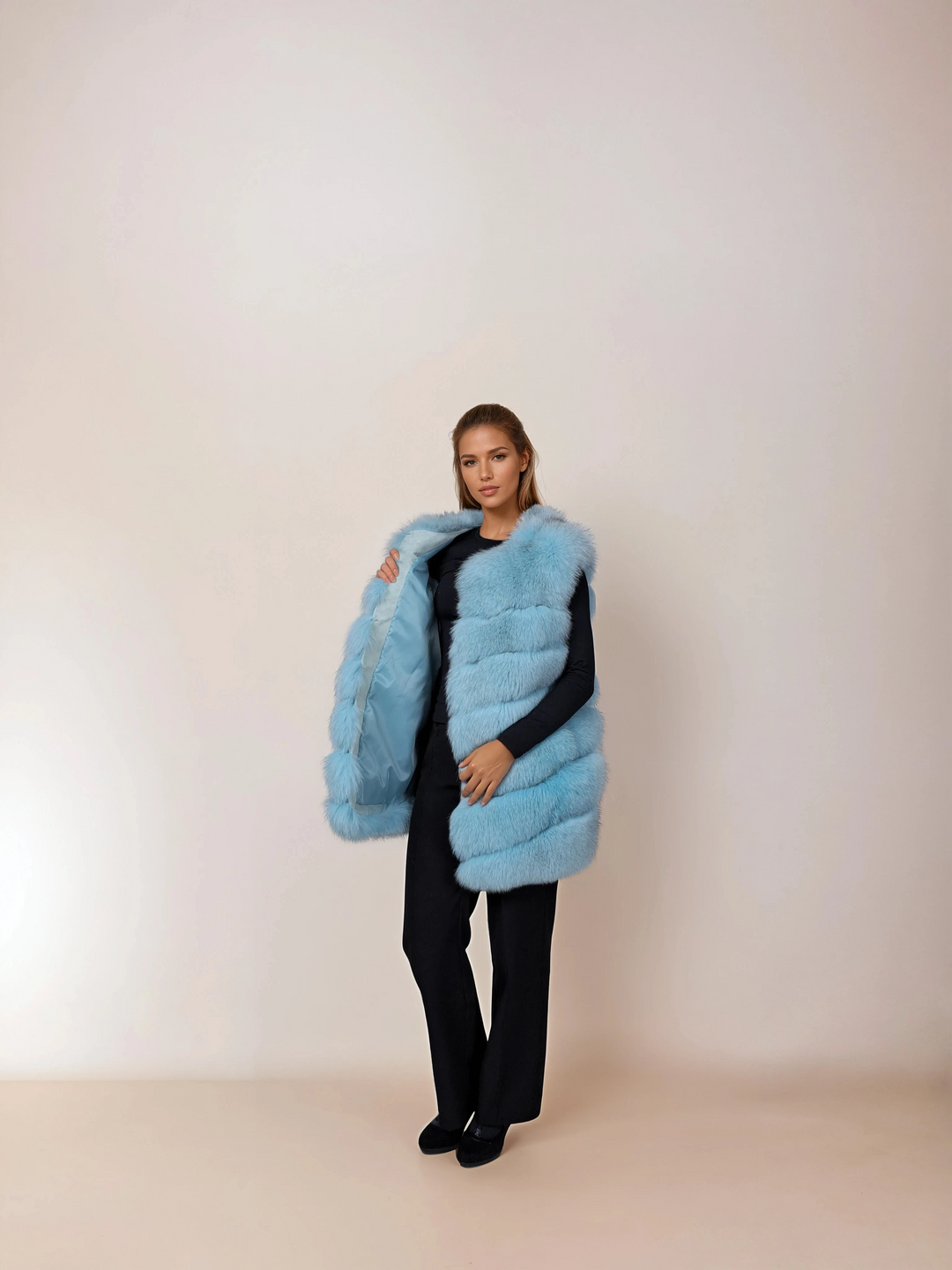 146 Vest, 75 cm. - Blue Fox - Damer - Turkis