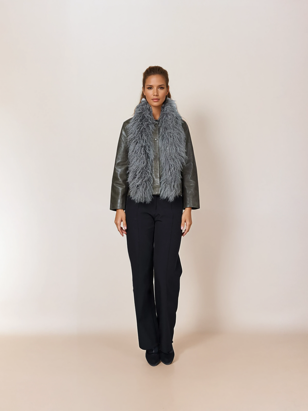 Krage - Kalgan -lam - tilbehør - lysegrå