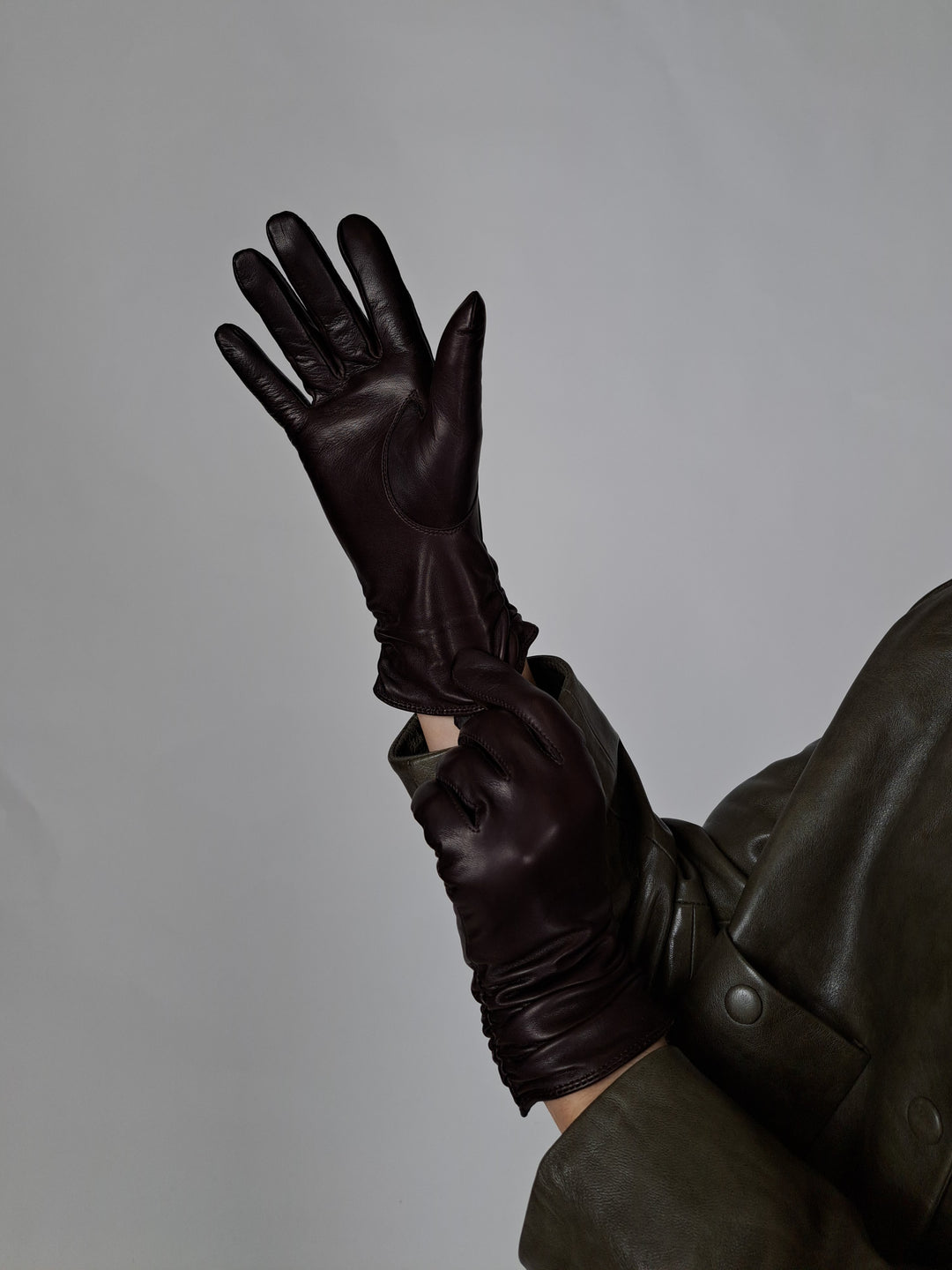 2261 Handske - Lamme Slink Læder - Tilbehør - Brun