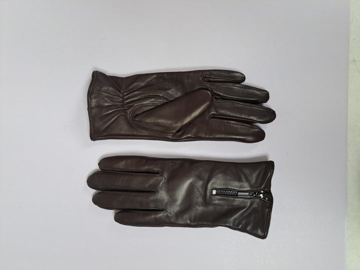 2687-2 Glove - Lamb Slink Leather -Accesories - Brown