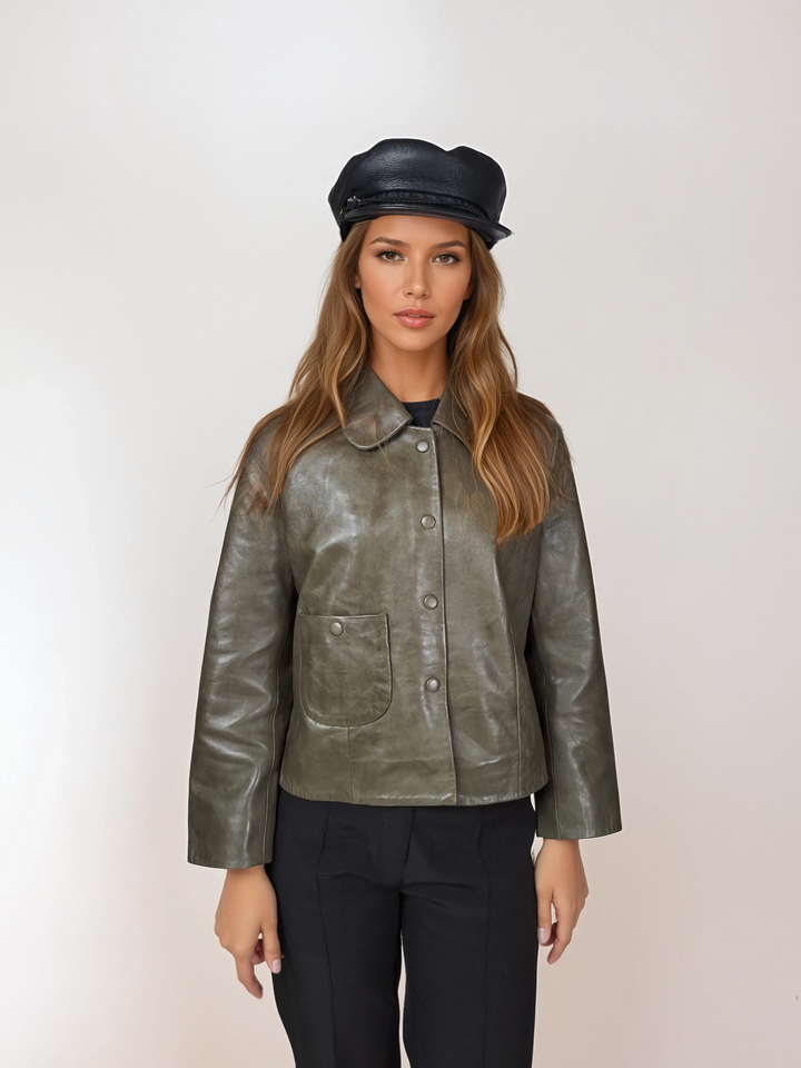 602-5256/08 hat - læder - tilbehør - sort