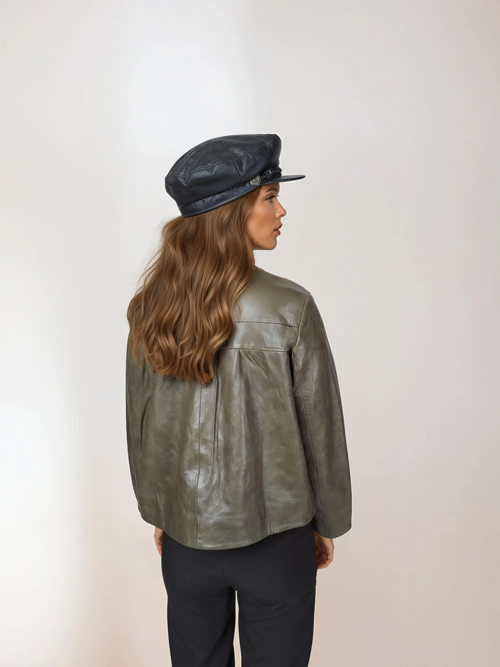 602-5256/08 hat - læder - tilbehør - sort