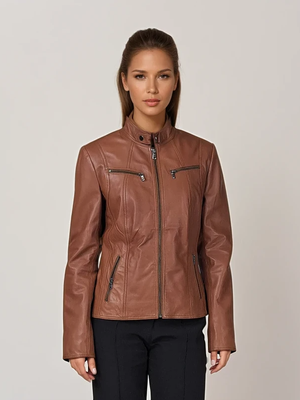 P 14-01 - Lamme Luxur Læder - Damer - Mørk Tan