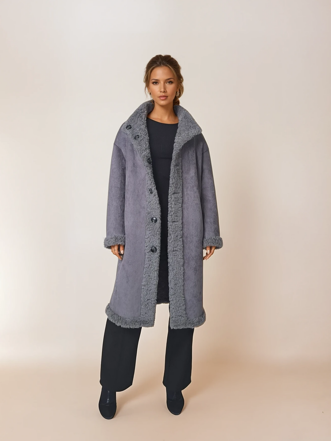 Janita, 100 cm. - Jun Airwool - Damer - Grå