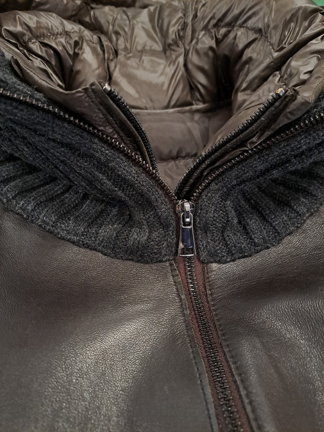 Lucia - Hood, 65 cm. - Lamb Malli Leather - Women - Black