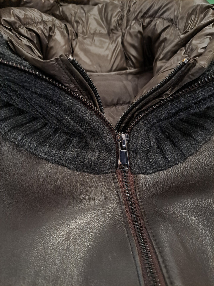 Lucia - Hood, 65 cm. - Lamb Malli Leather - Women - Black