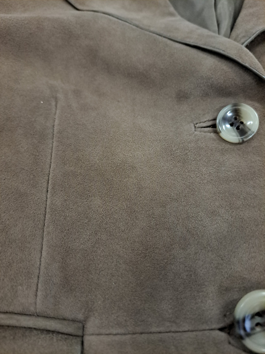 Ingria Blazer, 50 cm. - Goat Suede Leather - Women - Dark Green