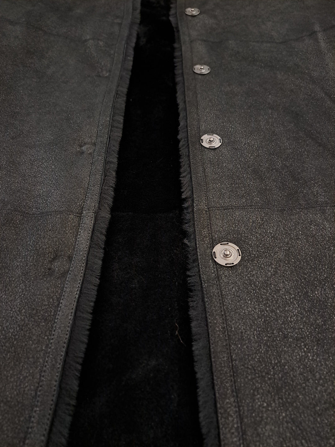 Giorgiana, 95 cm. - Hood - Nappa Lamb Crack - Kvinder - Sort