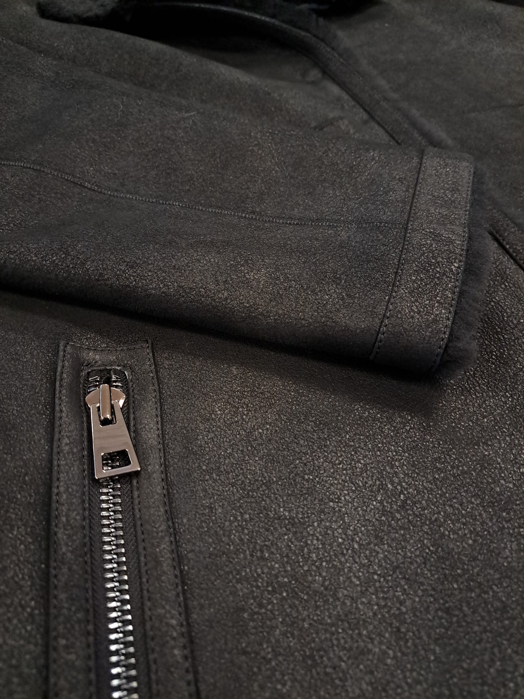 Giorgiana, 95 cm. - Hood - Nappa Lamb Crack - Kvinder - Sort