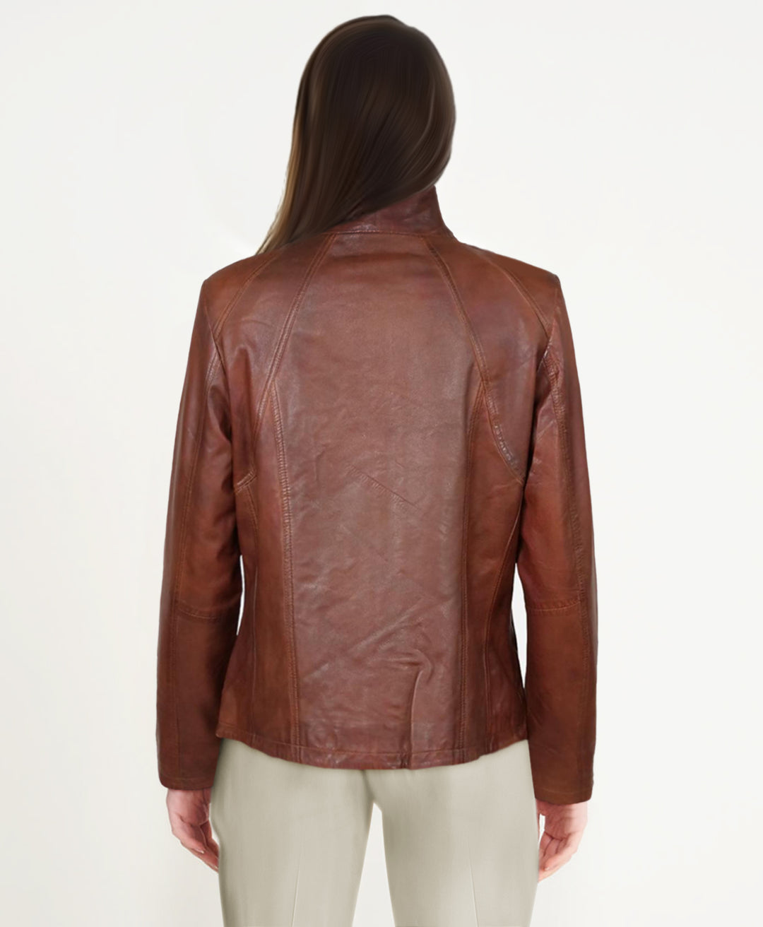 P 14-02 - Comfort, 60 cm. - Lamb Polish Nappa Leather - Cognac