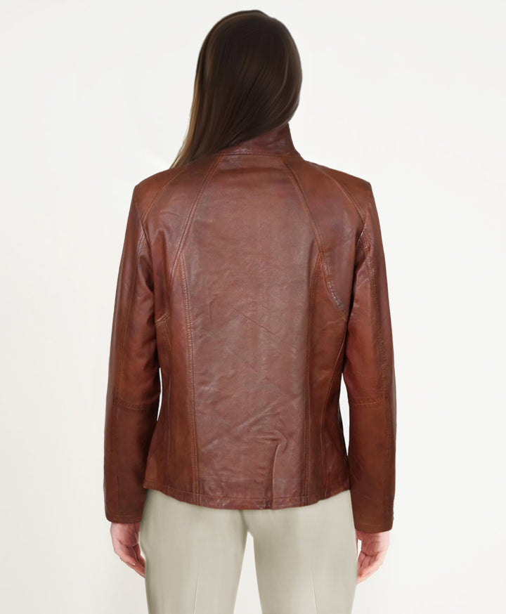 P 14-02 - Comfort, 60 cm. - Lamb Polish Nappa Leather - Cognac