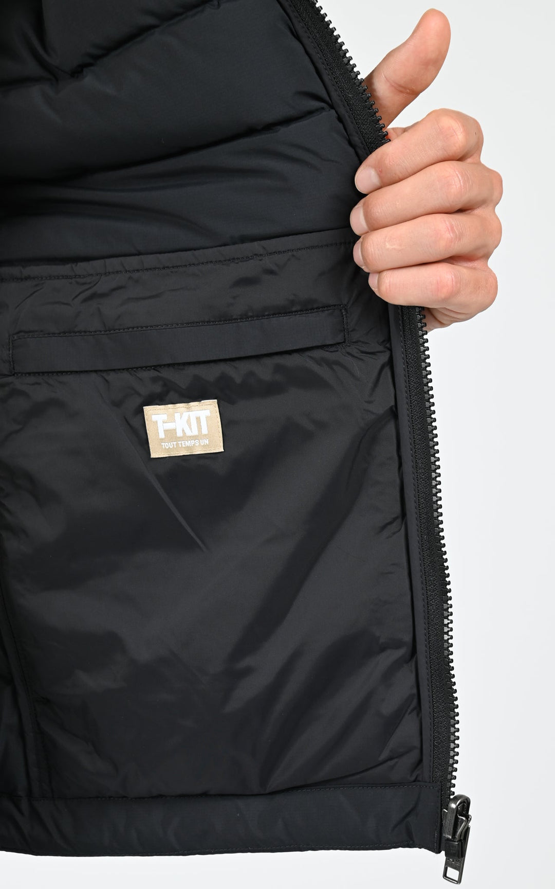 Black Short Puffer Jacket - Men