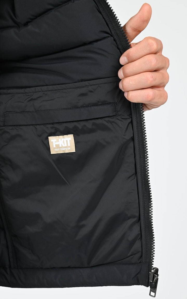 Black Short Puffer Jacket - Men