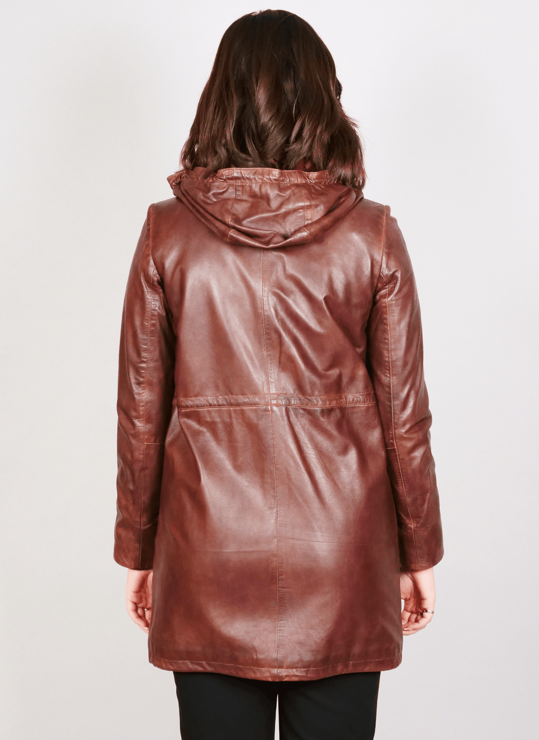 Sienna - veste en cuir d'agneau - Femmes - Cognac foncé